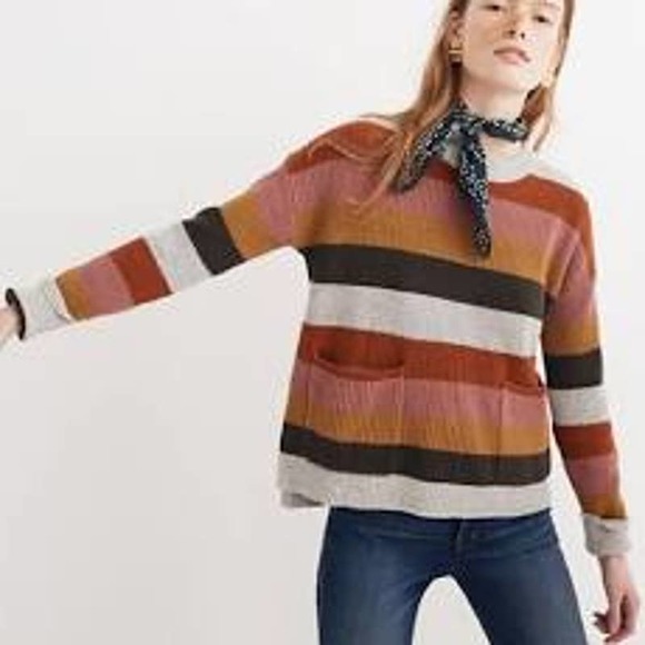 Madewell Sweaters - MADEWELL Patch Pocket Sweater in Walton Stripe